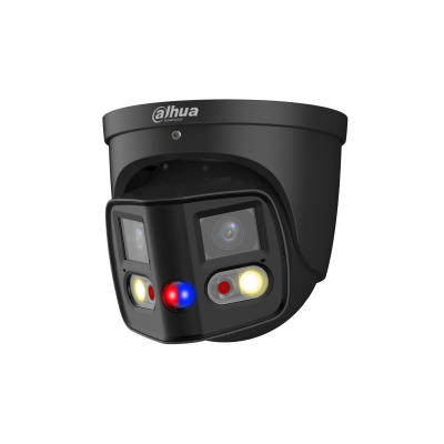 Dahua IPC-PDW3849-A180-AS-PV-Black 8MP Panoramische Beveiligingscamera met Spotlight en Sirene