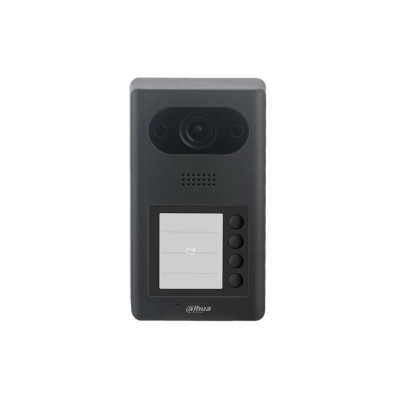Dahua VTO3211D-P4 Video Intercom buitenpost met 4 drukknoppen, Mifare taglezer, PoE