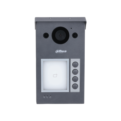 Dahua VTO3312Q-P, Video Intercom 4 knops buitenpost PoE en 2-draads met Proximity regen kap meegeleverd